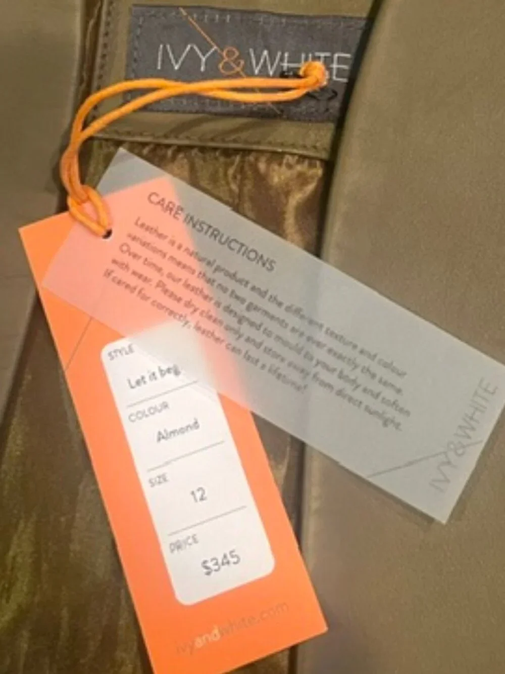 Taupe Lambskin Cropped Jacket – new with tags - Picture 7 of 9